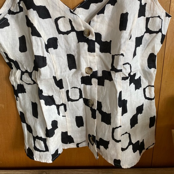 Linen Top XS - Ethnic pattern - Picture 3 of 6